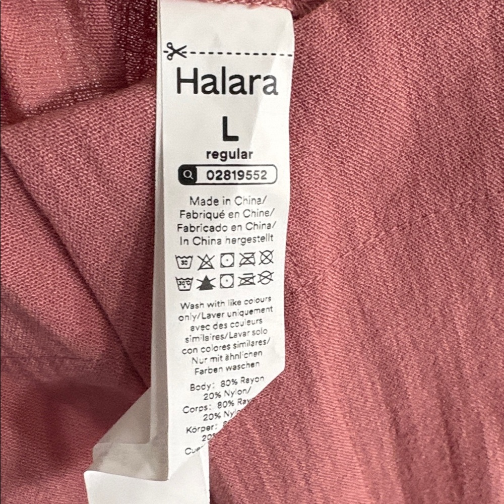 Halara High Waisted Pocket Wide Leg Flowy Solid Palazzo NWT Size L - Picture 12 of 12